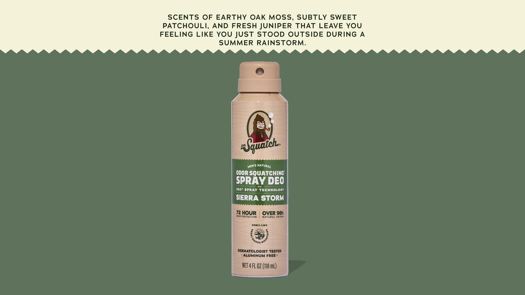 Sierra Storm Spray Deodorant - Classic Notes