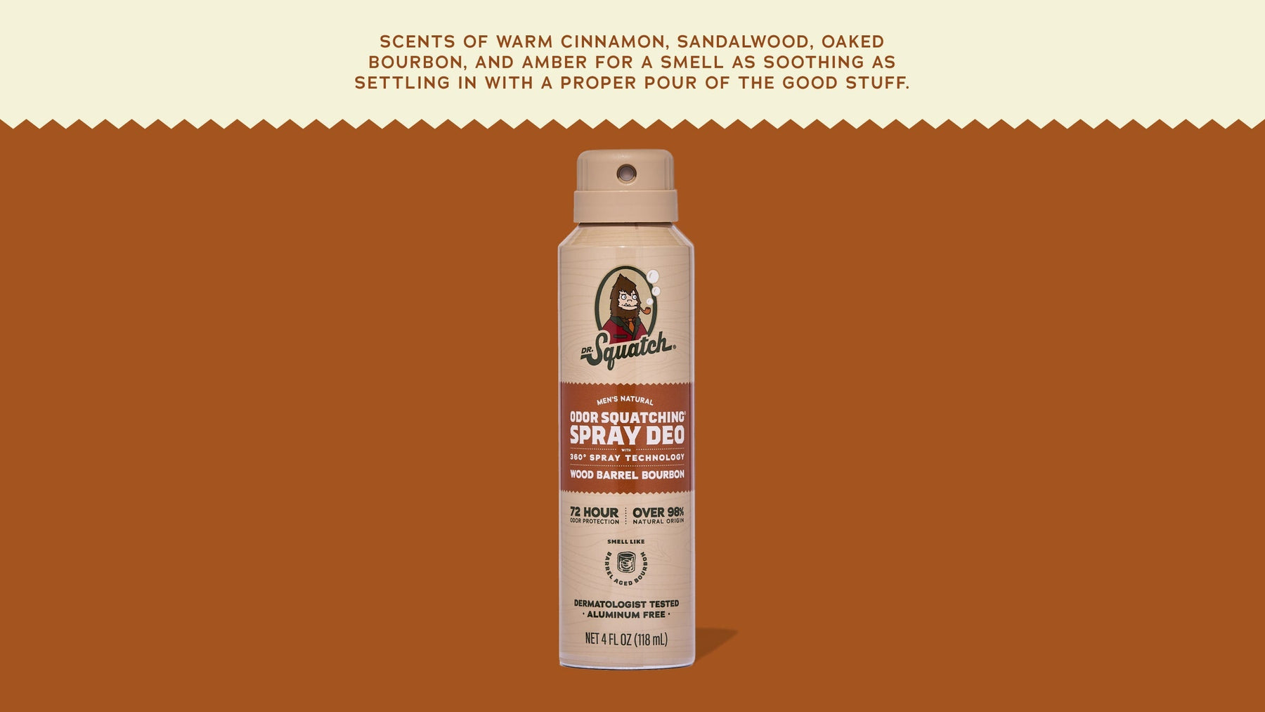 Wood Barrel Bourbon Spray Deodorant - Bright Scent