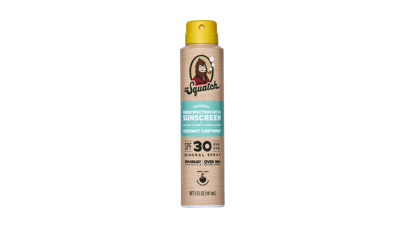 Dr. Squatch Spray | SPF 30 UVA/UVB Protection | Non-Greasy Mineral Sunscreen for Men - Clear Balance