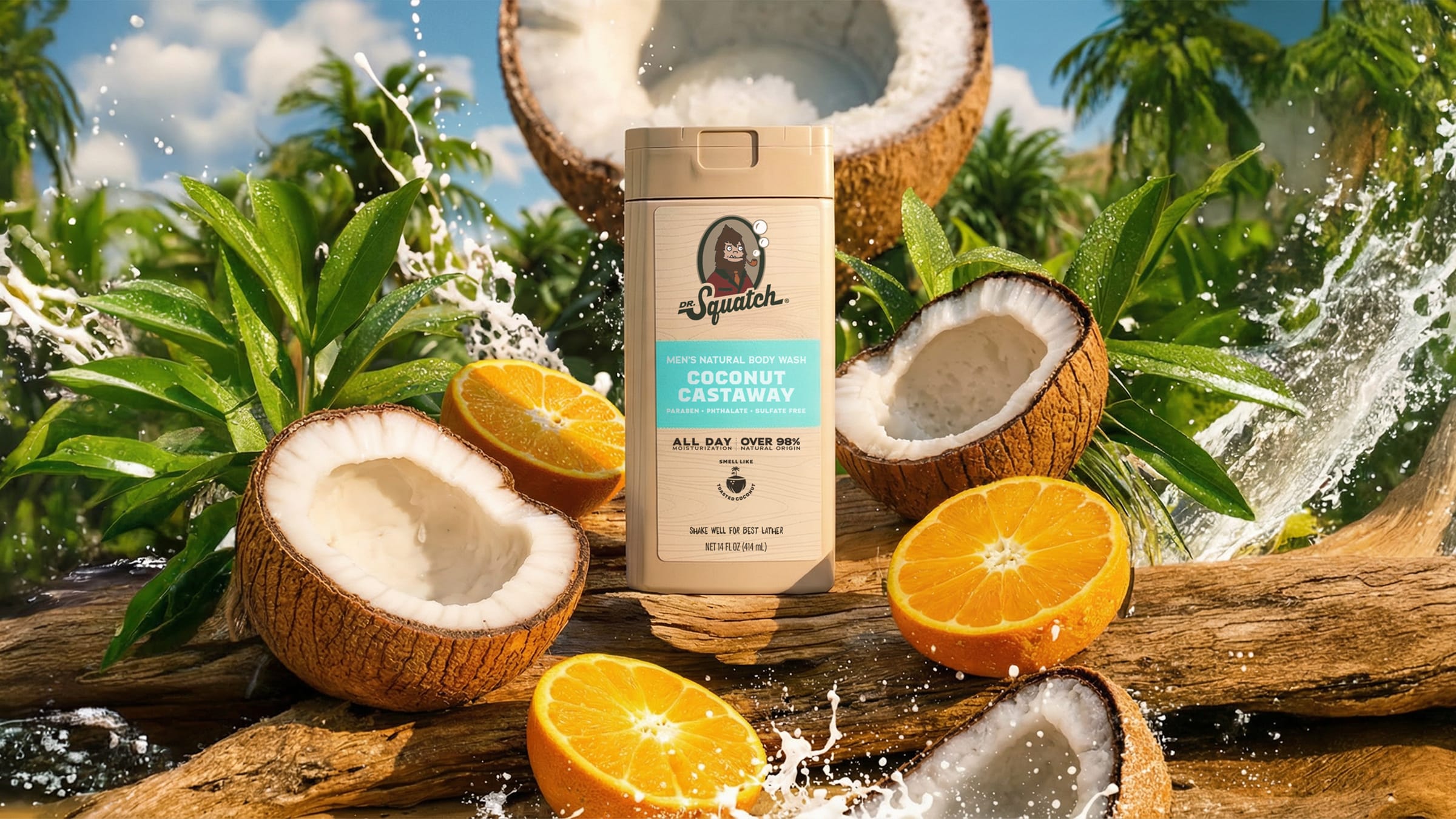 14 oz Coconut Castaway Body Wash - Warm Blend