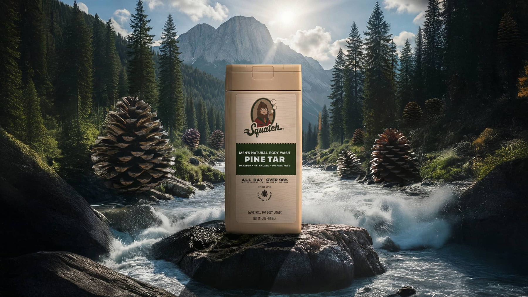 14 oz Pine Tar Body Wash - Soft Glow