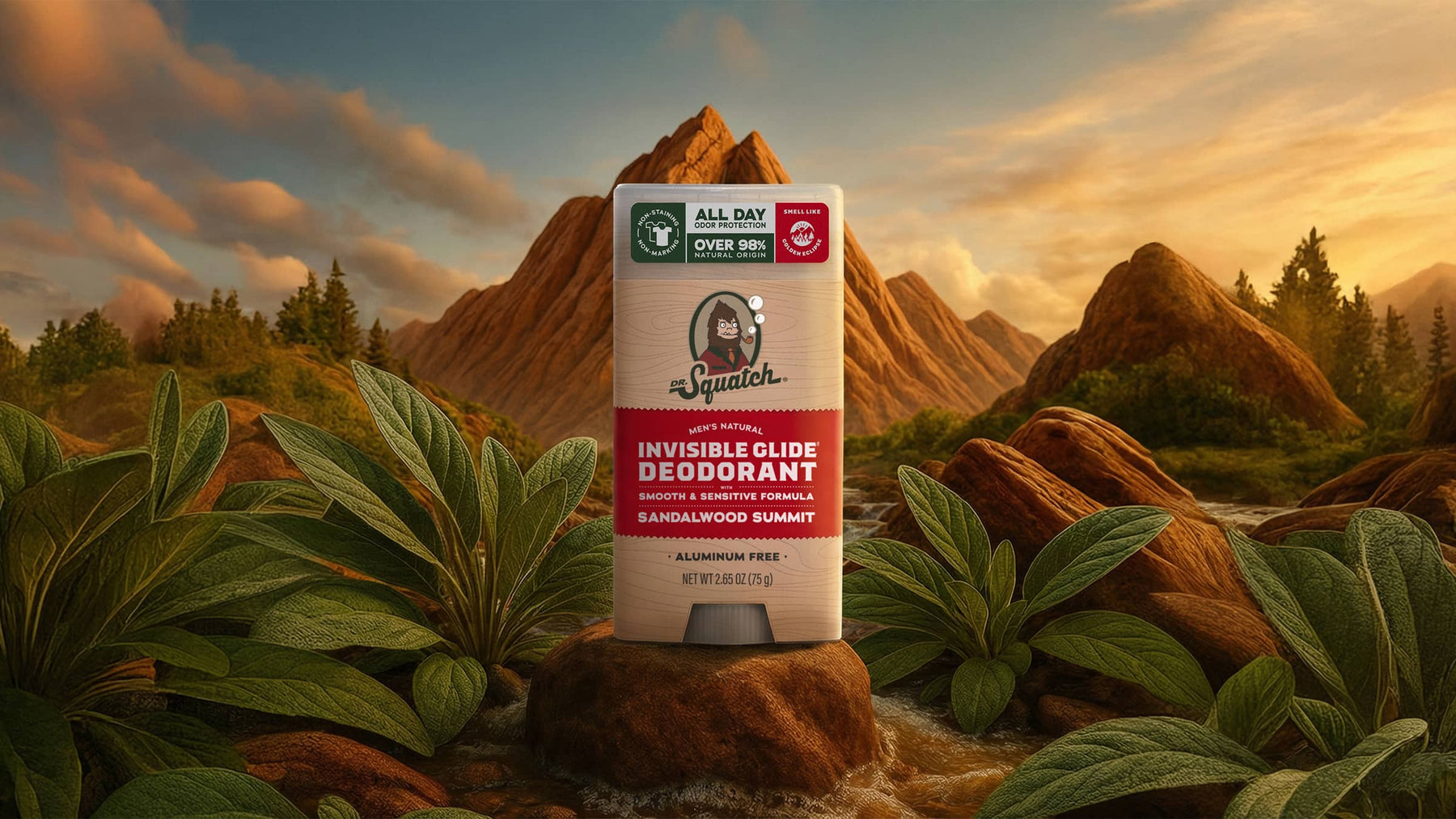 Sandalwood Summit Invisible Glide Deodorant - Easy Spritz